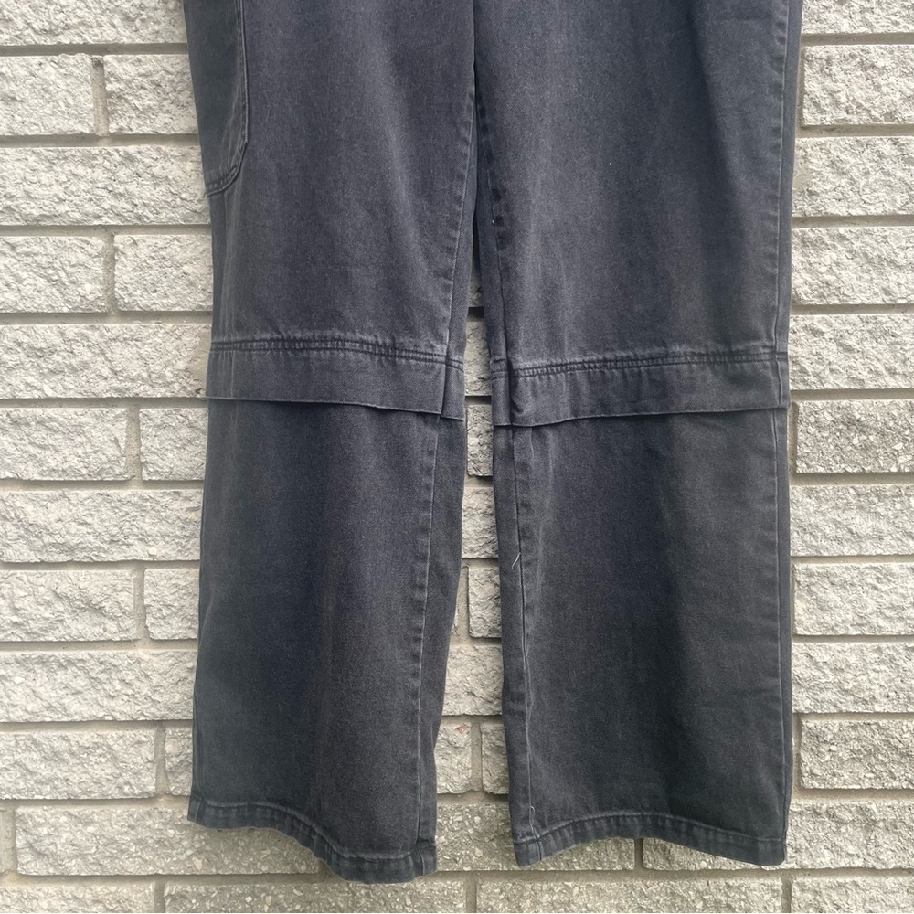 Fashion Nova Women's Black High Rise Cargo Wide Leg Jeans Size 16 Plus Size - Picture 3 of 6